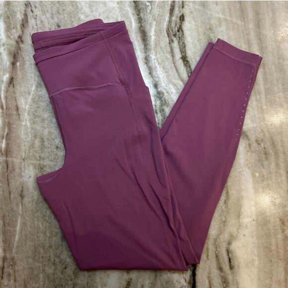 Lululemon Fast and Free Tight 28” Nulux, Cassis Purple, Women’s Size 8 - Picture 1 of 8